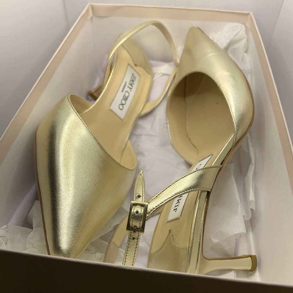 Gold Jimmy Choo heels